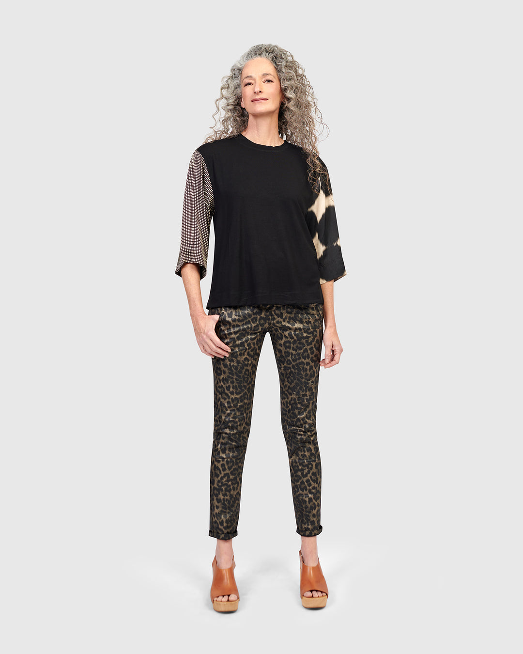 Animal Iconic Stretch Jeans, Brown Leopard