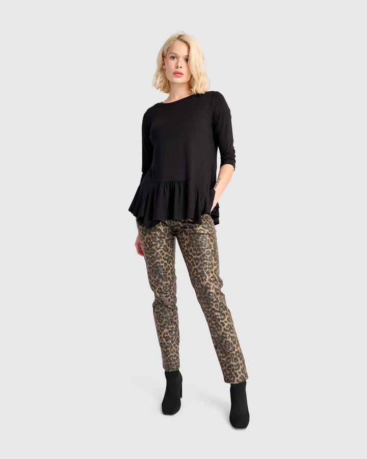 Addison Flouncy Tee, Black