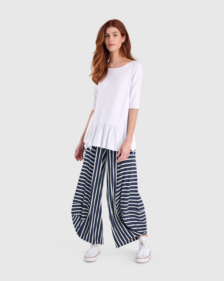 Ahoy Punto Pants, Navy/White
