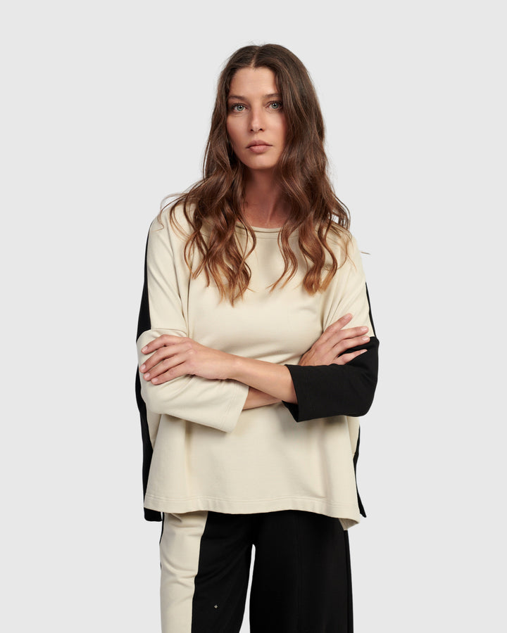 Lena Pullover Top, Cream