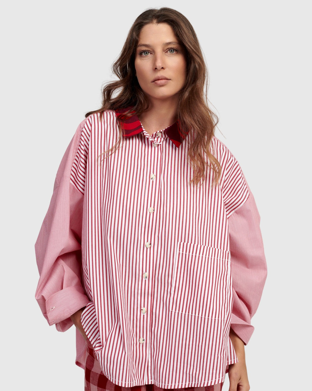 Belmont Button Down Top, Stripes