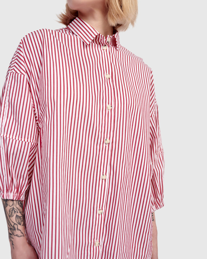 Bethany Button Down Top, Stripes