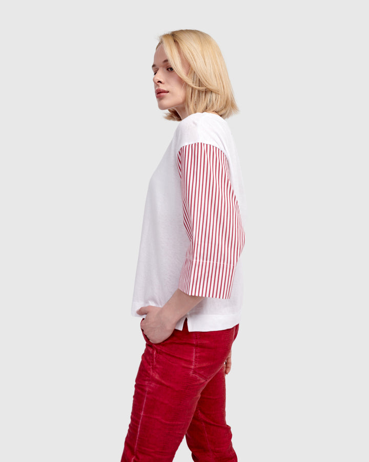 Picnic Pullover Tee, Red