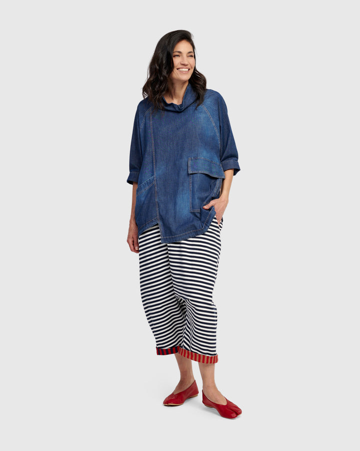 Painter Boxy Top, Denim