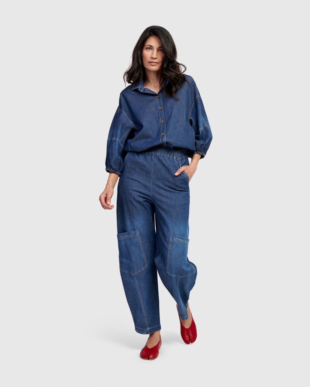 Papaya Relaxed Pants, Denim