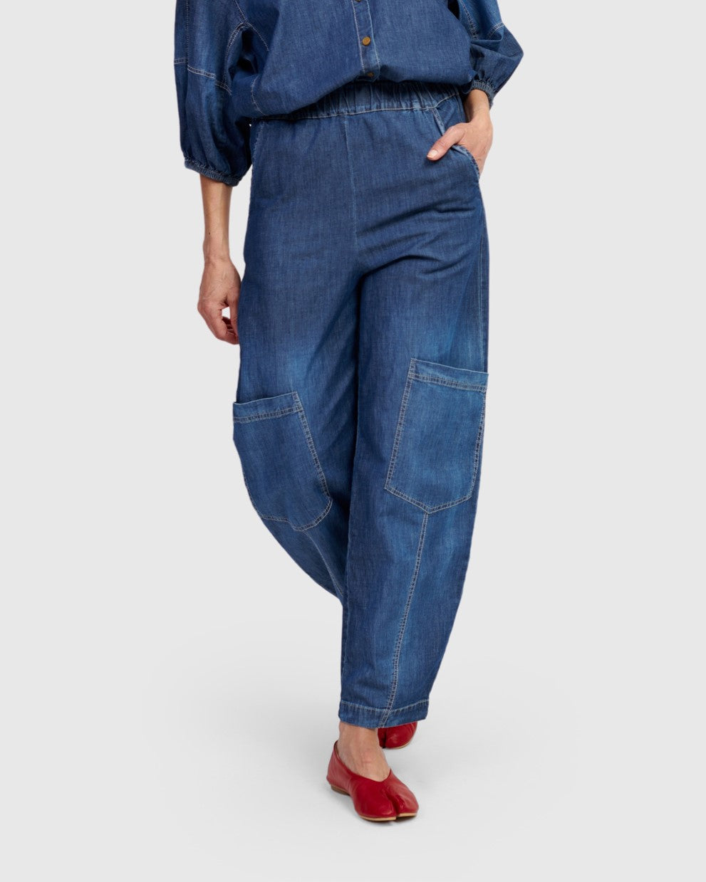 Papaya Relaxed Pants, Denim