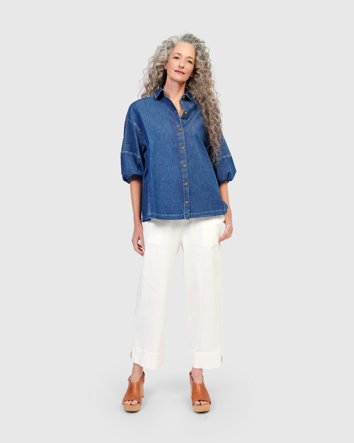 Pippa Relaxed Blouse, Denim