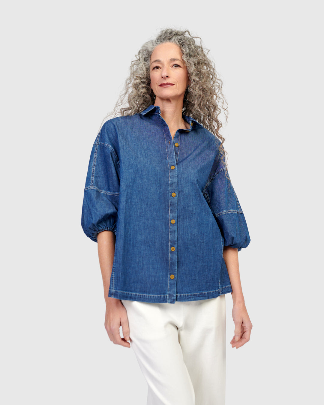 Pippa Relaxed Blouse, Denim