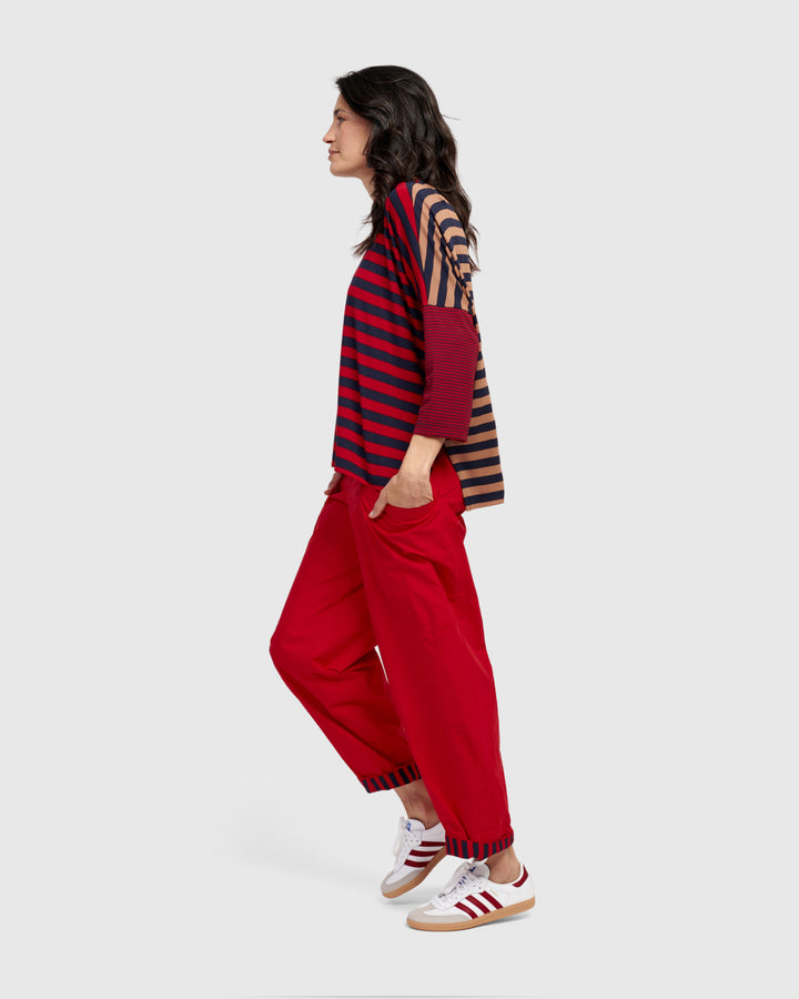 Montauk Lantern Pants, Red