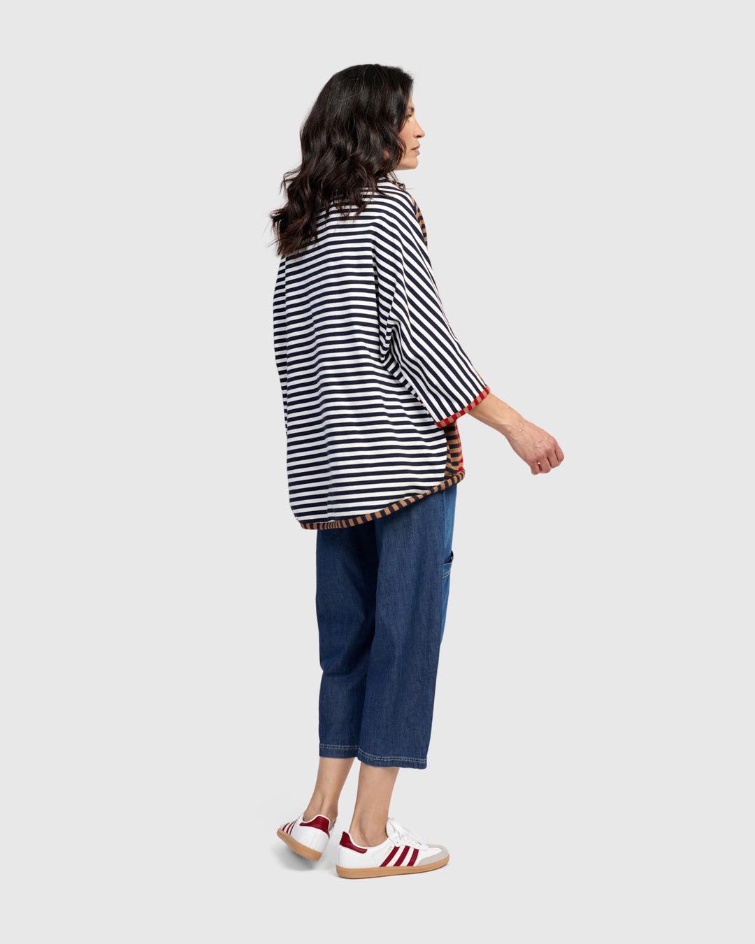 Shelby Pocket Pullover Top, Stripes