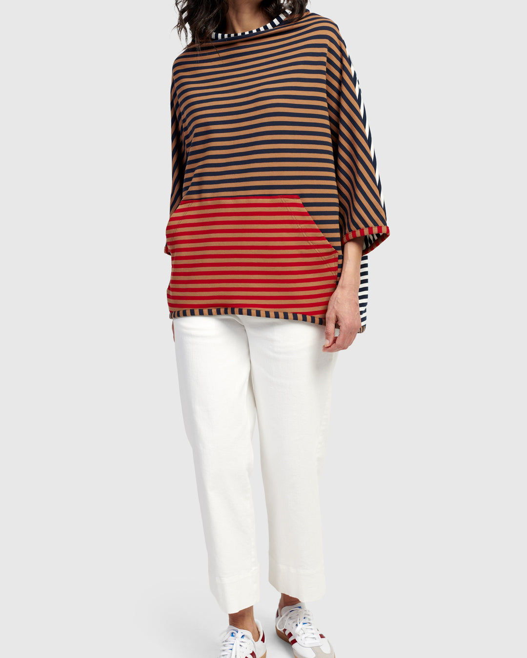 Shelby Pocket Pullover Top, Stripes