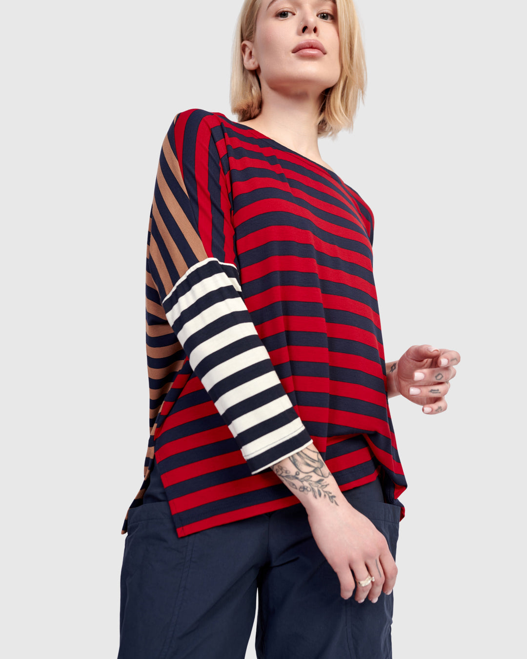 Juliana Pullover Top, Stripes