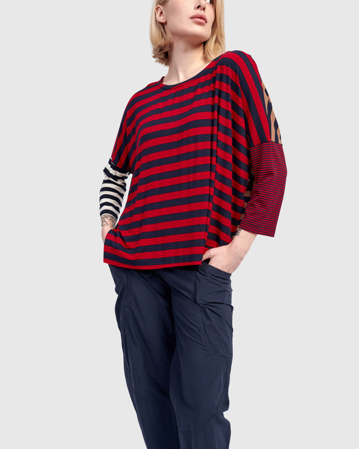 Juliana Pullover Top, Stripes