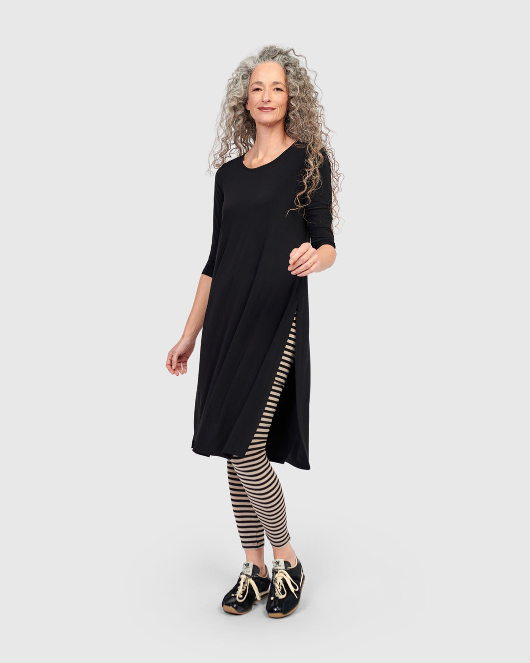 Essential Long Tunic Top, Black