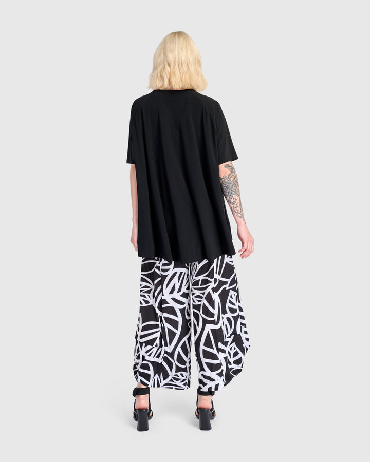 Essential Trapeze Pullover Tee, Black