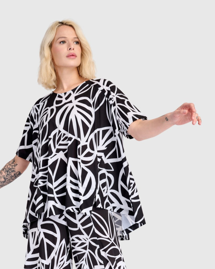 Foglia Trapeze Top, Mono