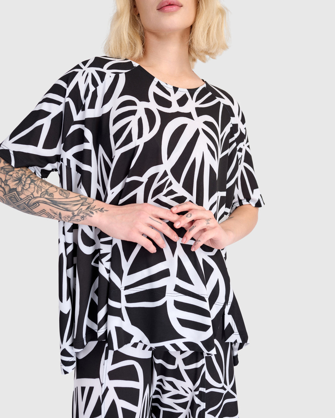 Foglia Trapeze Top, Mono