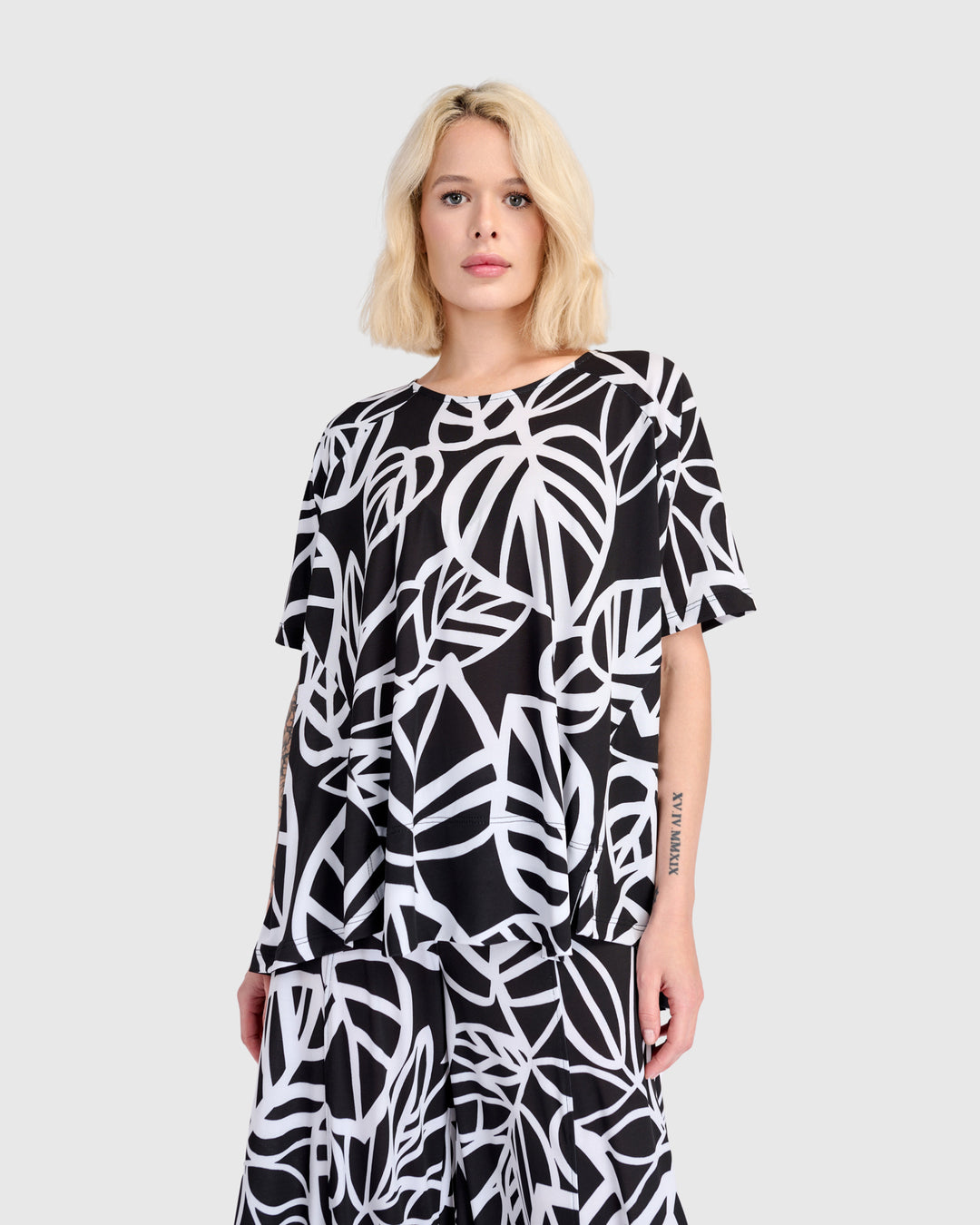 Foglia Trapeze Top, Mono