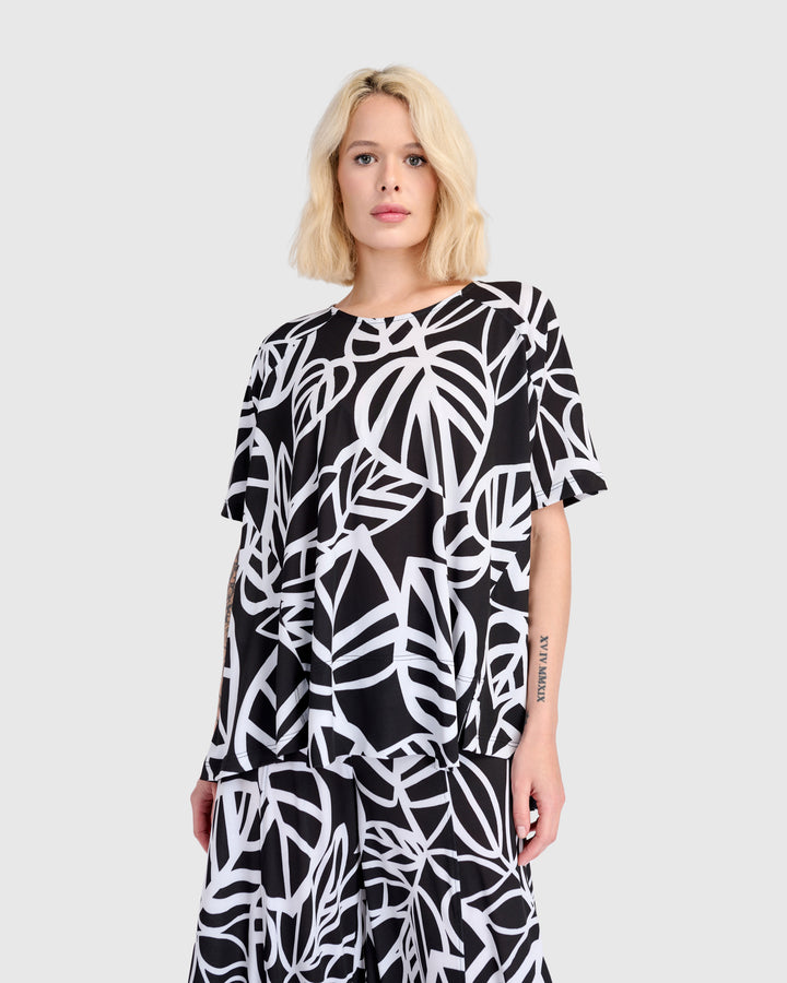 Foglia Trapeze Top, Mono