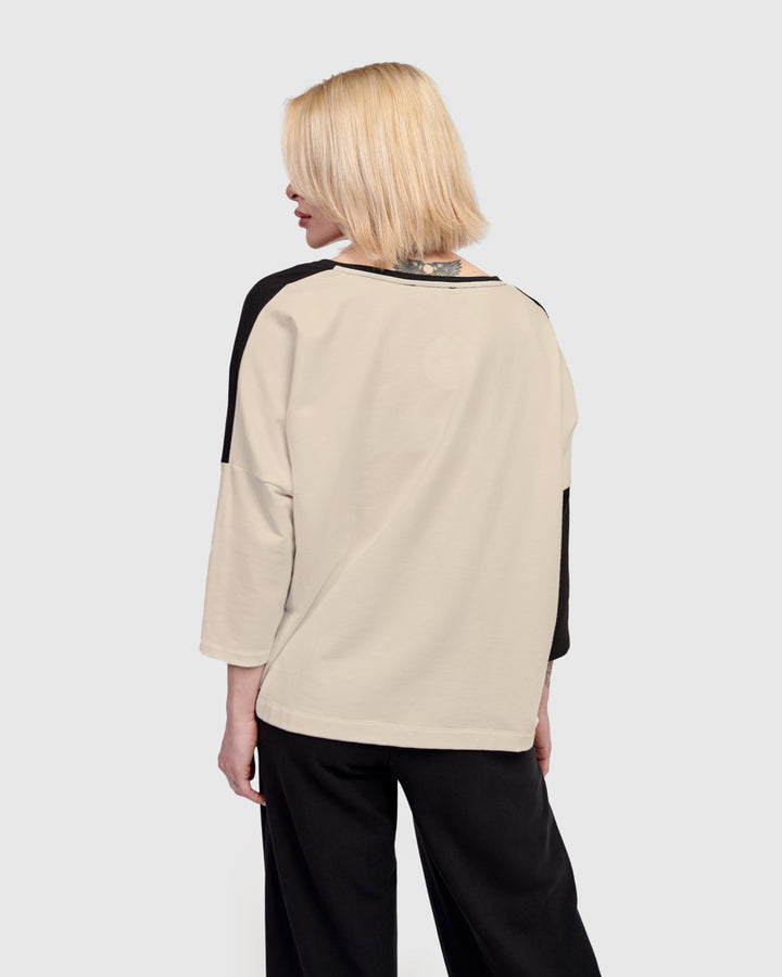 Sadie Boxy Top, Cream