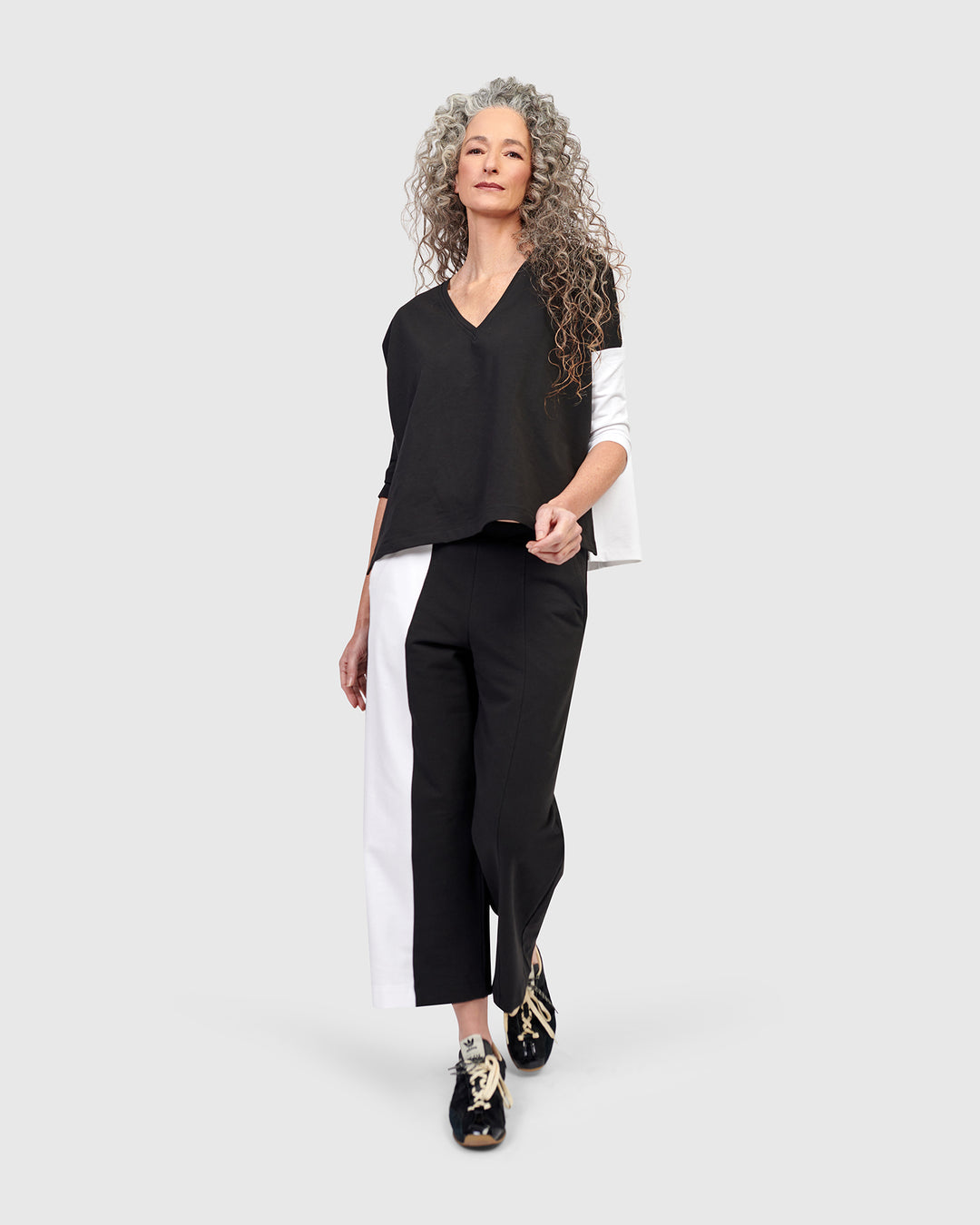 Olivia Lounge Pants, Black/White