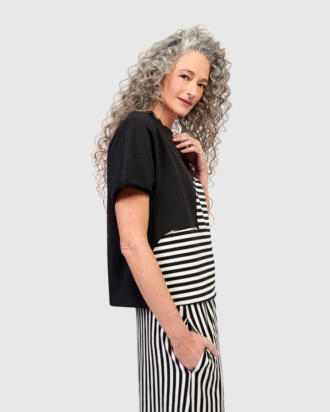 Gigi Relaxed Tee, Stripes