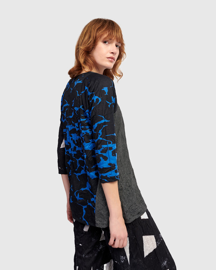 Breezy Baseball Tee, Blue