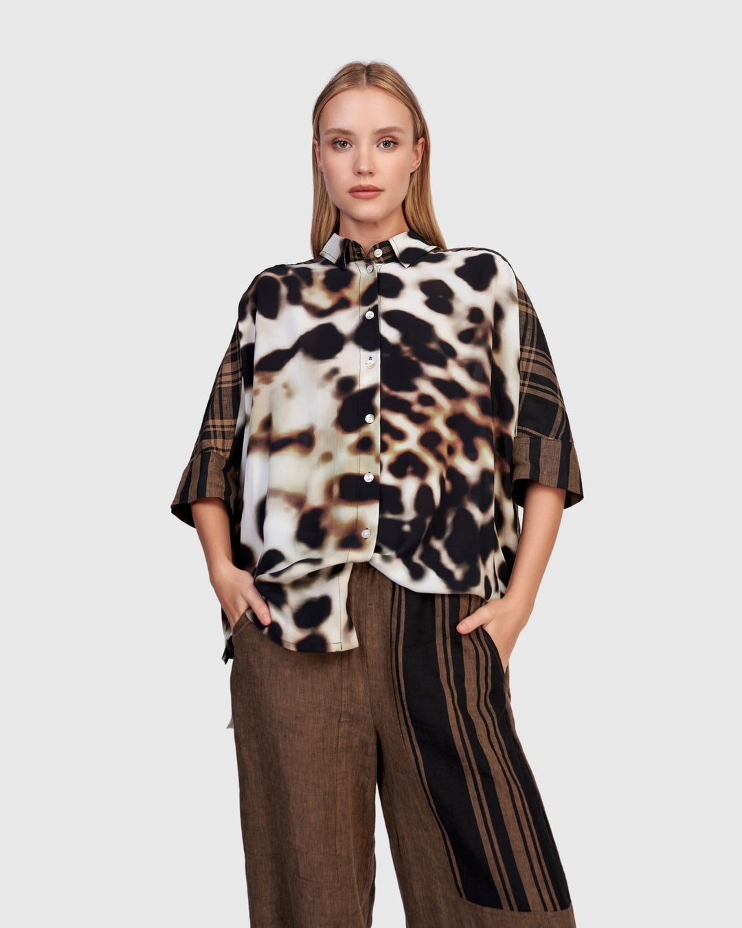 Fawn Camp Shirt, Leopard