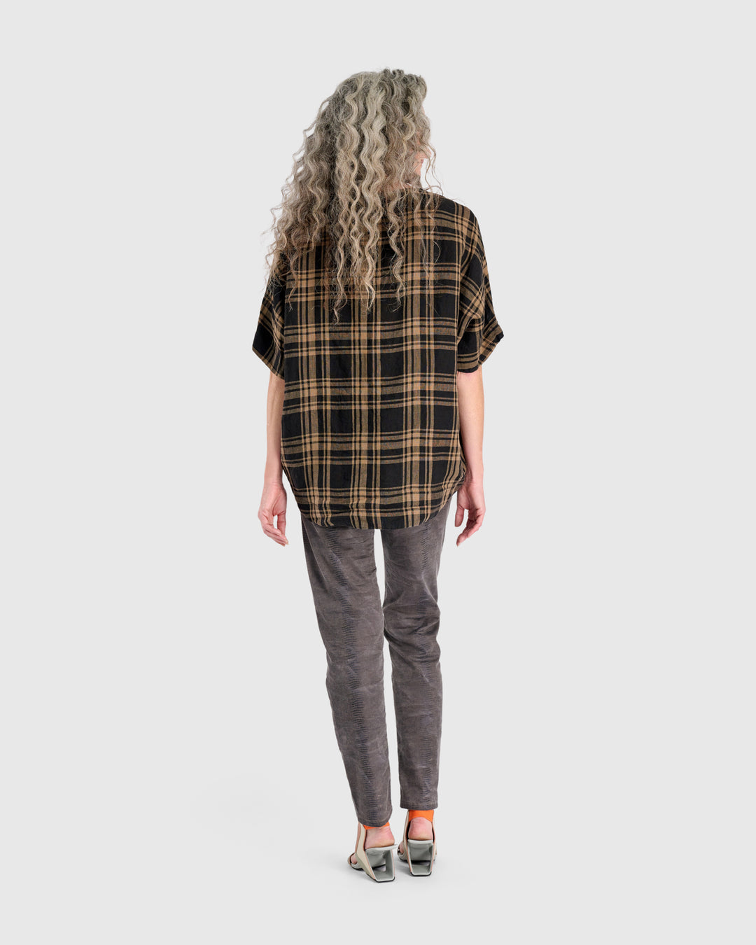 Tawny Pullover Top, Sepia/Black