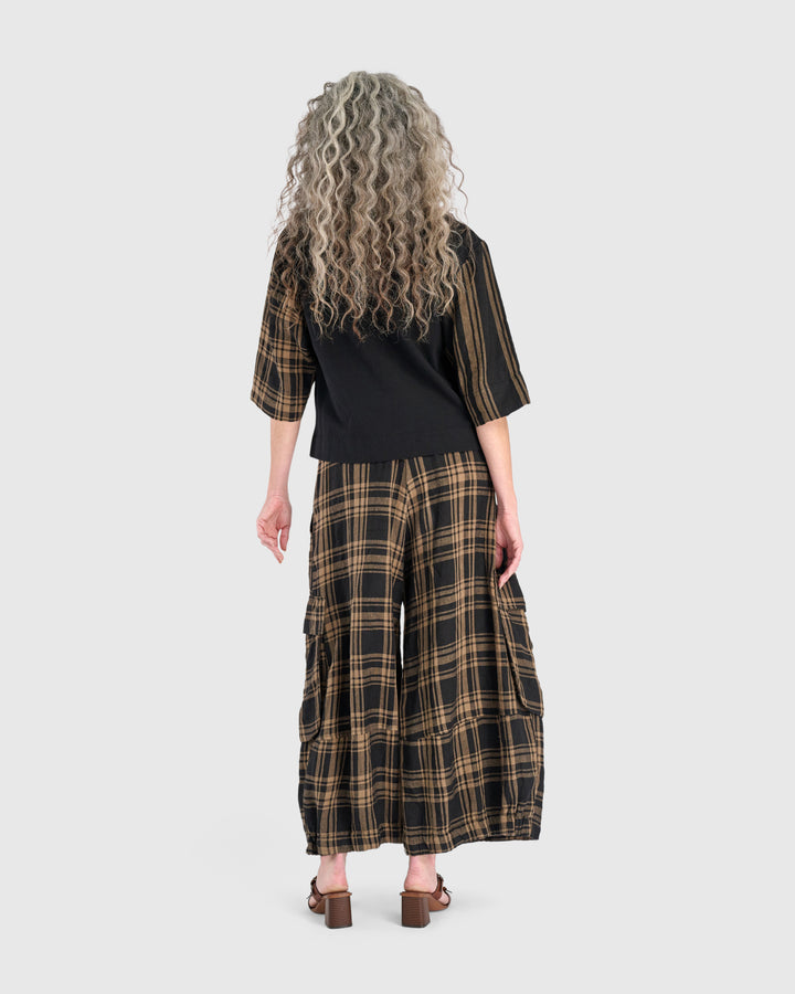 Vetiver Top, Black/Sepia