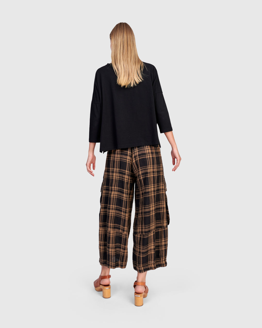 Oud Pockets Top, Black/Sepia
