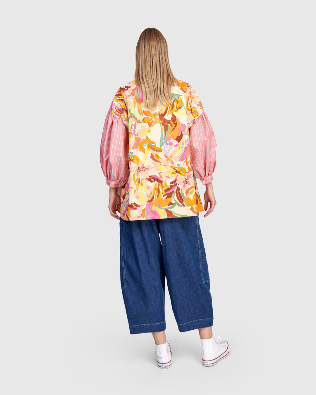 Camellia Puff Shirt, Blush