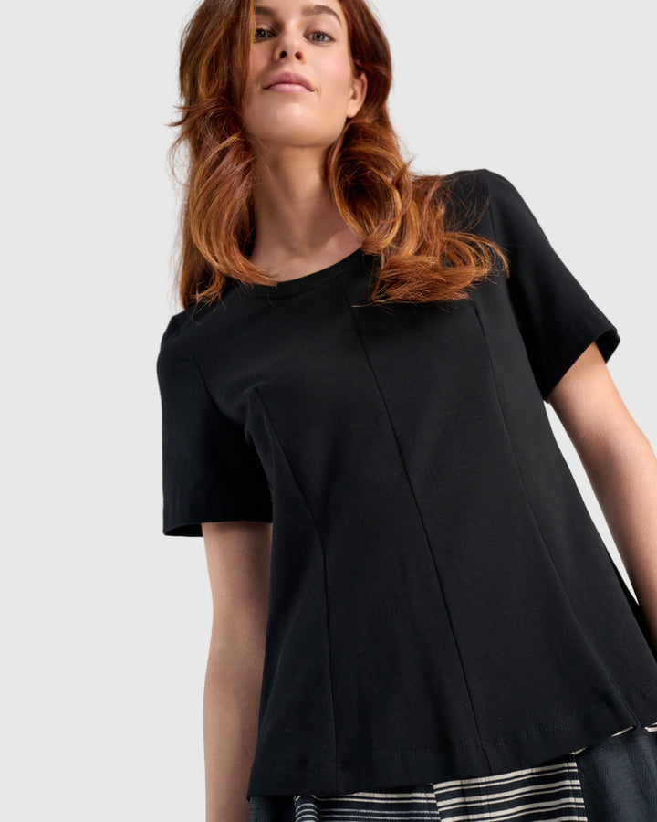 Essential Shaped Terry Tee, Black