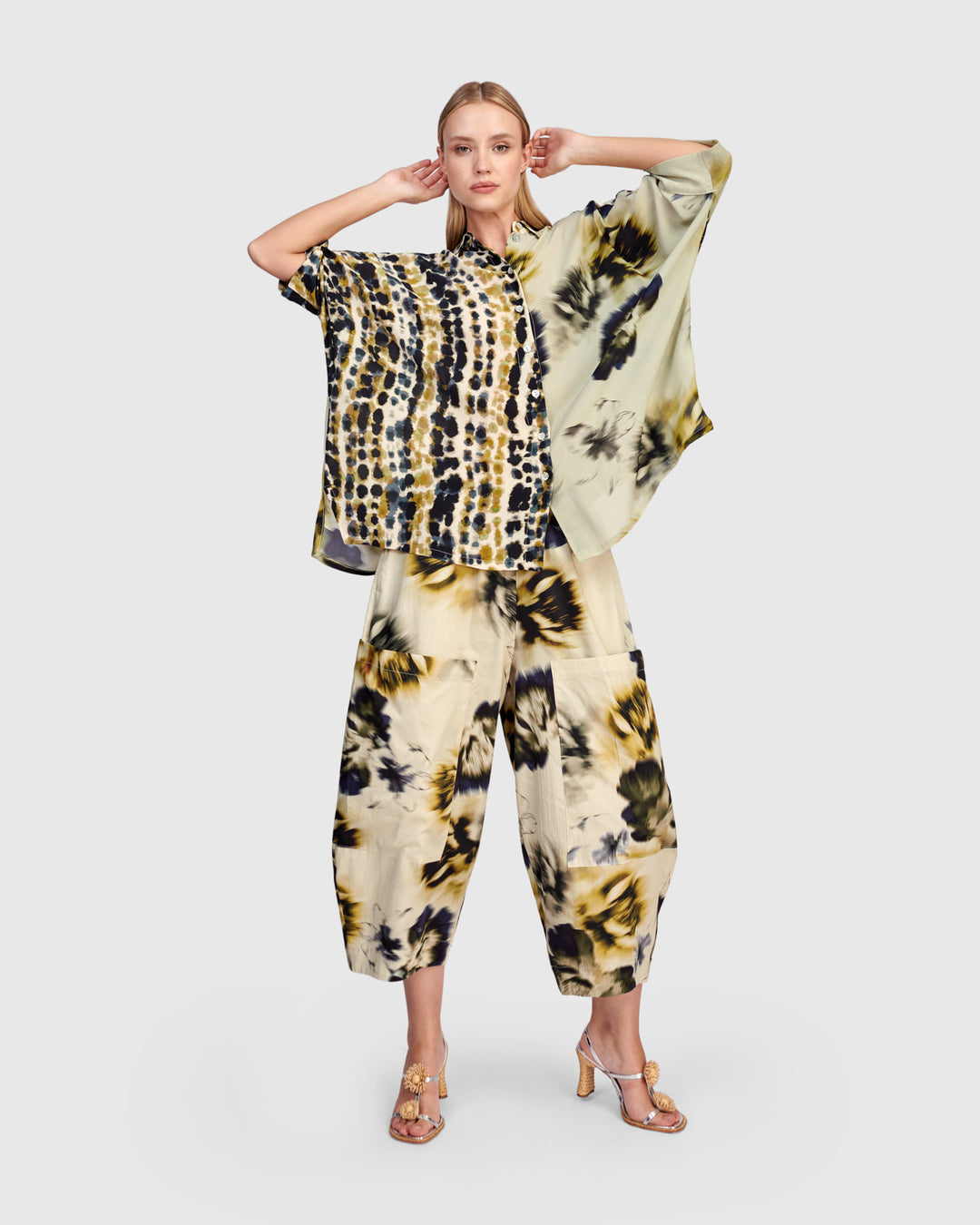 Coquina Camp Shirt, Beige Mix