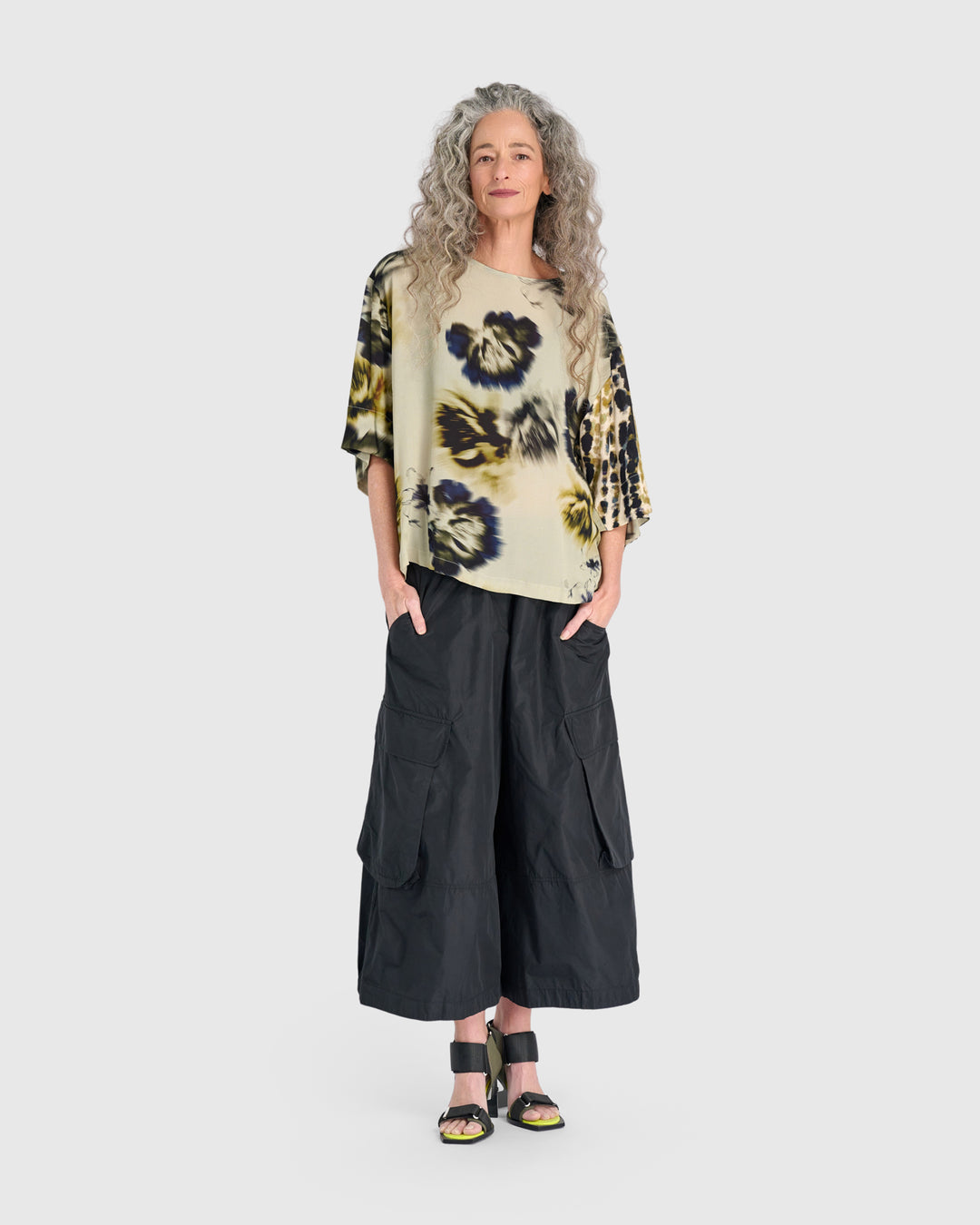 Hesperide Chiffon Top, Beige Floral