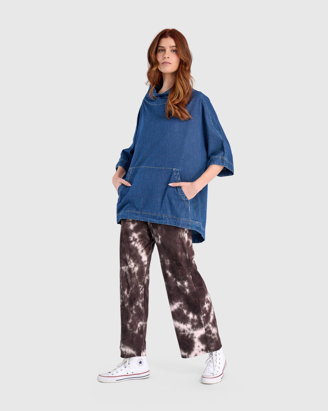 Lala Lounge Pants, Brown/Pink Tie Dye