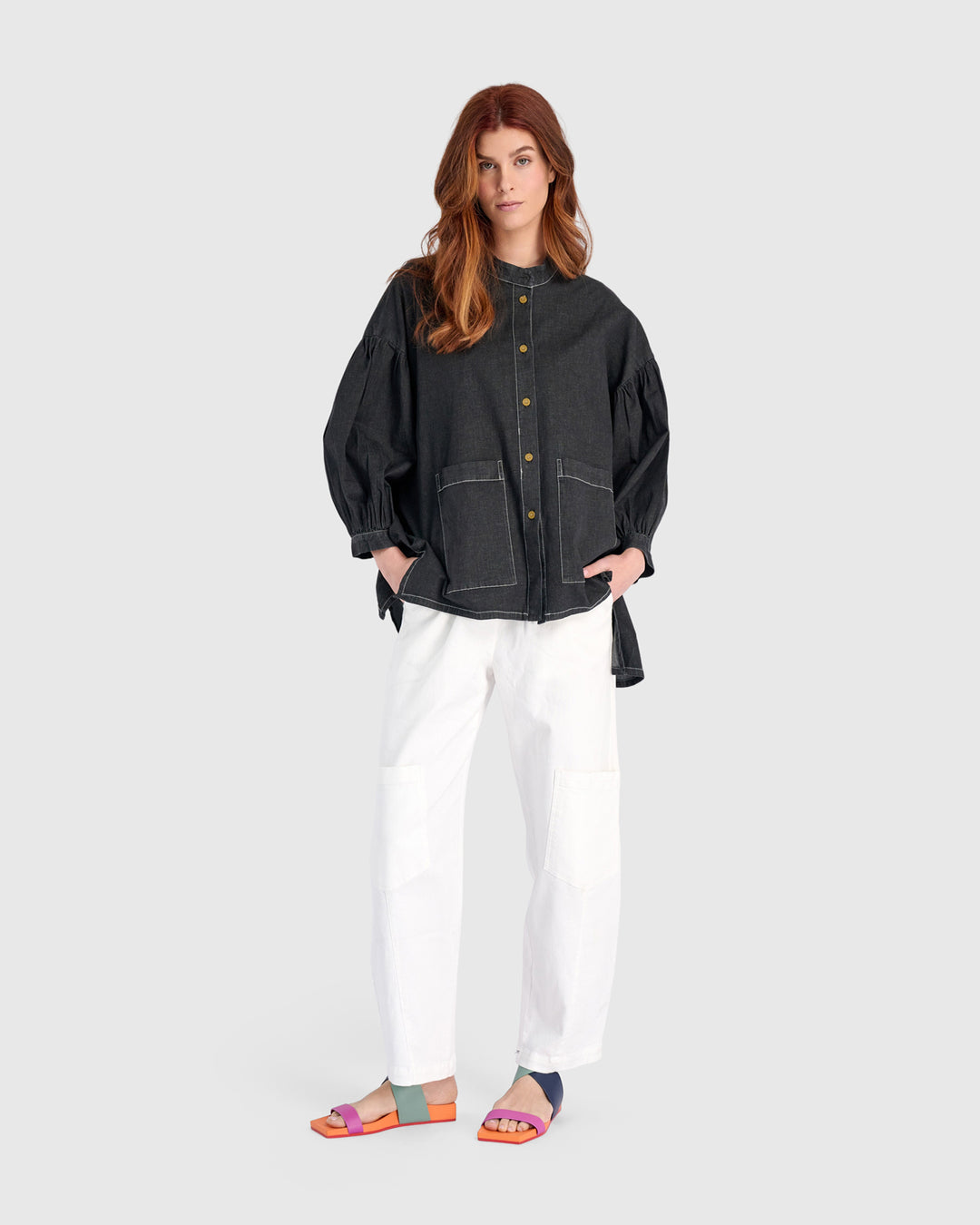 Papaya Relaxed Pants, White