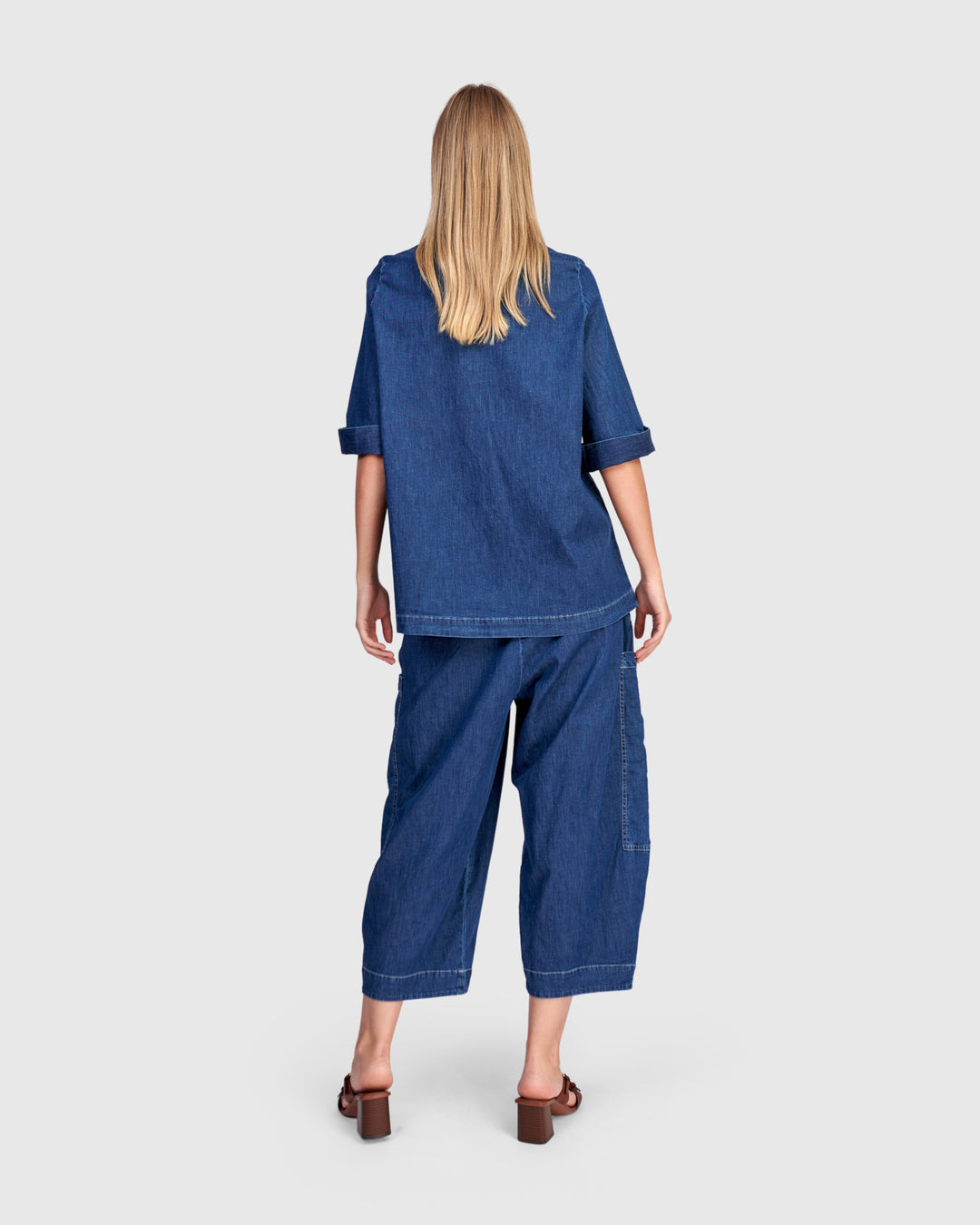 Myles Popover Shirt, Denim