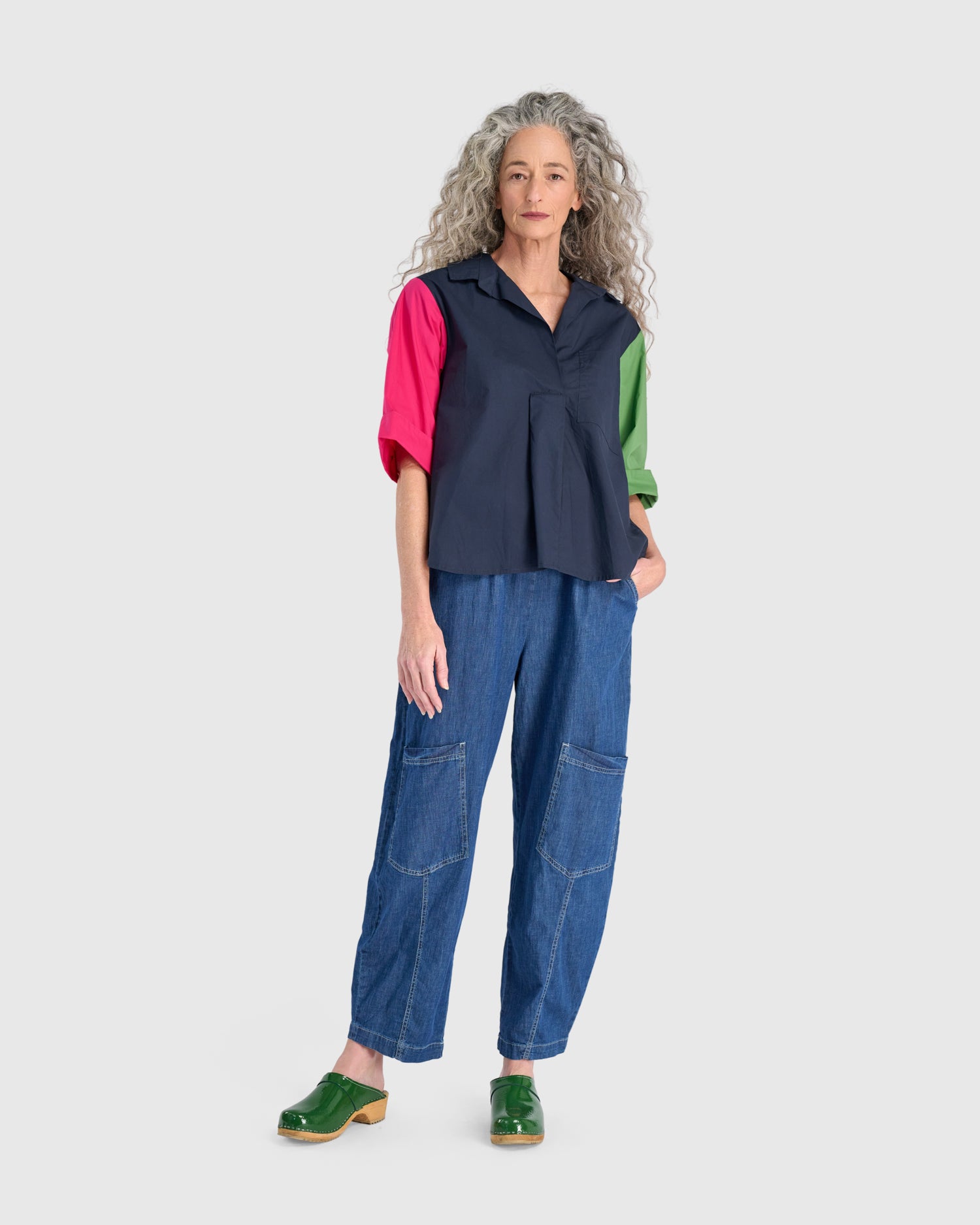 Denim Papaya Relaxed Pants, Blue – Alembika U.S.