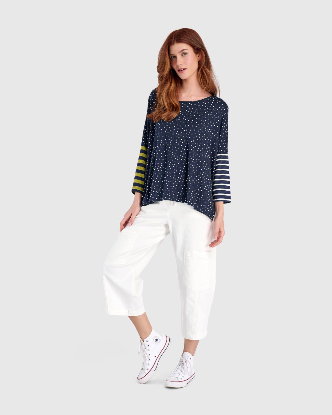 Starry Skies Boxy Tee, Navy