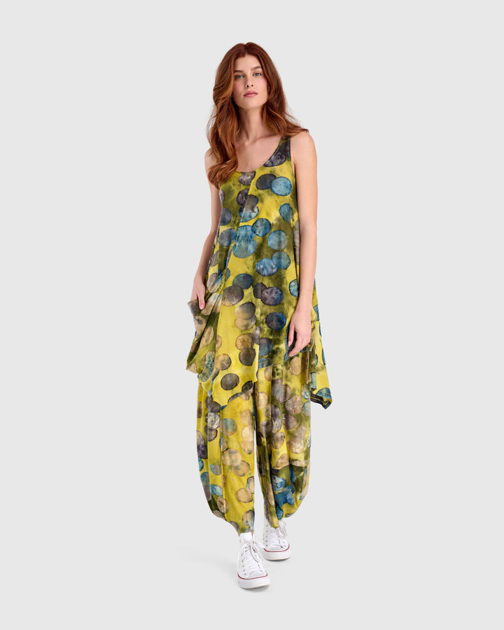 Stargazer Tunic Tank, Gold/Ocean Dots