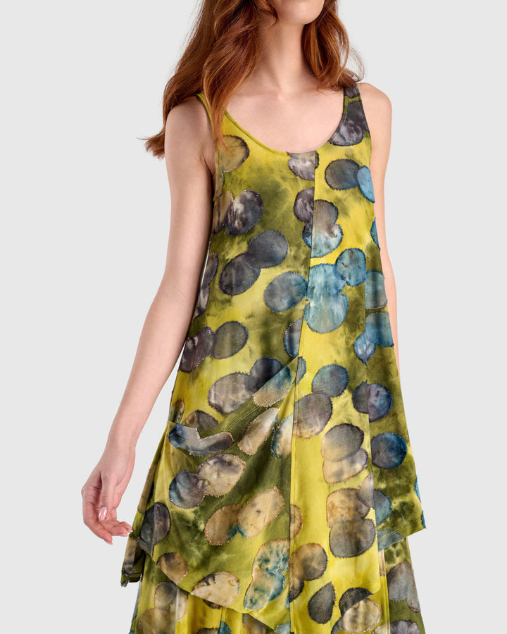 Stargazer Tunic Tank, Gold/Ocean Dots