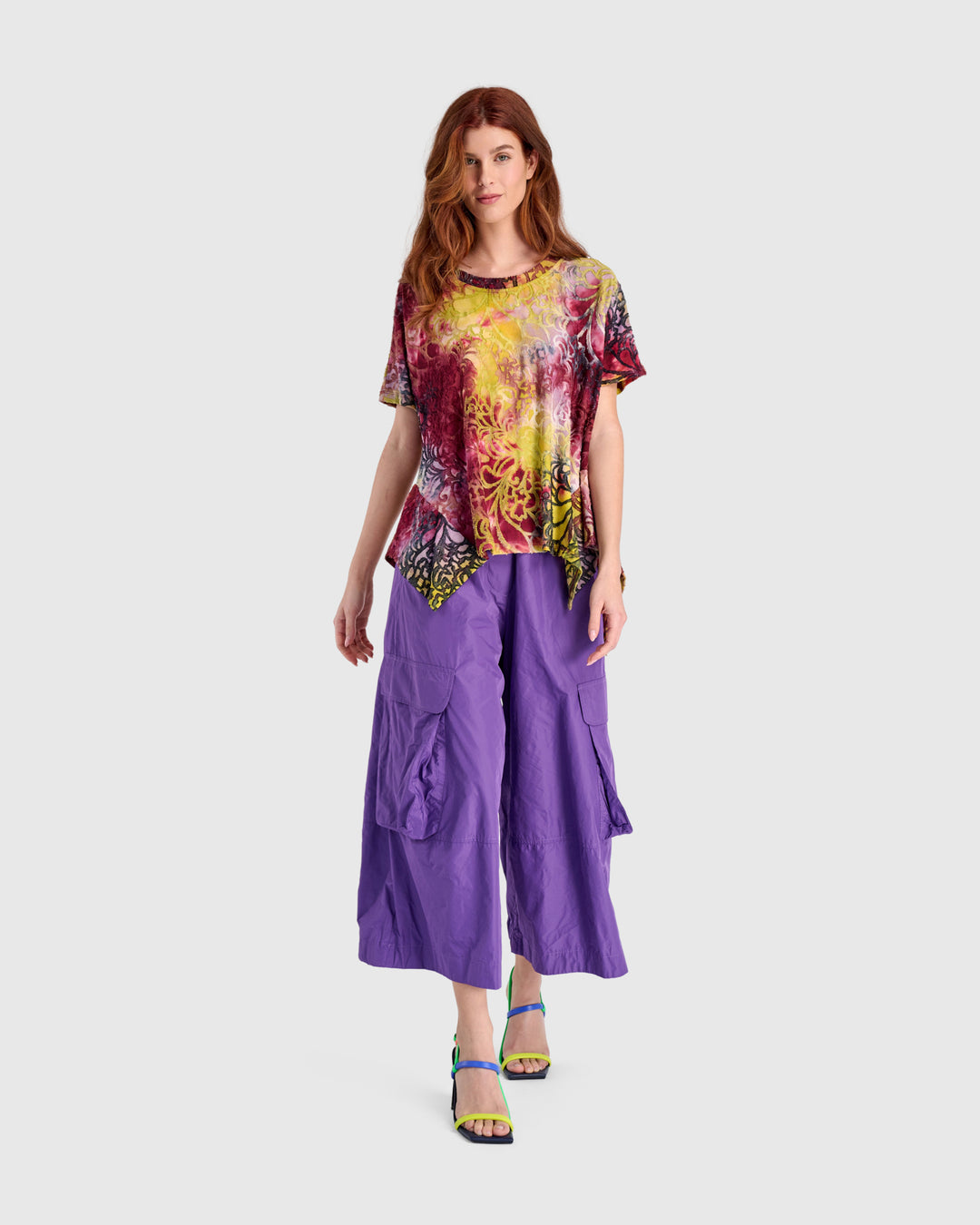Swish Wide Cargo Pants, Amethyst