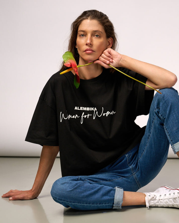 Women for Women Tee, Black