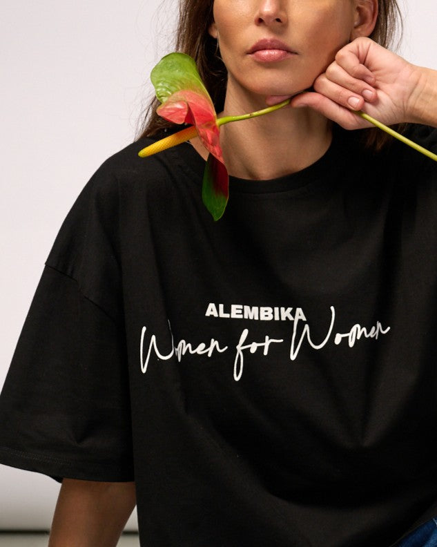 Women for Women Tee, Black