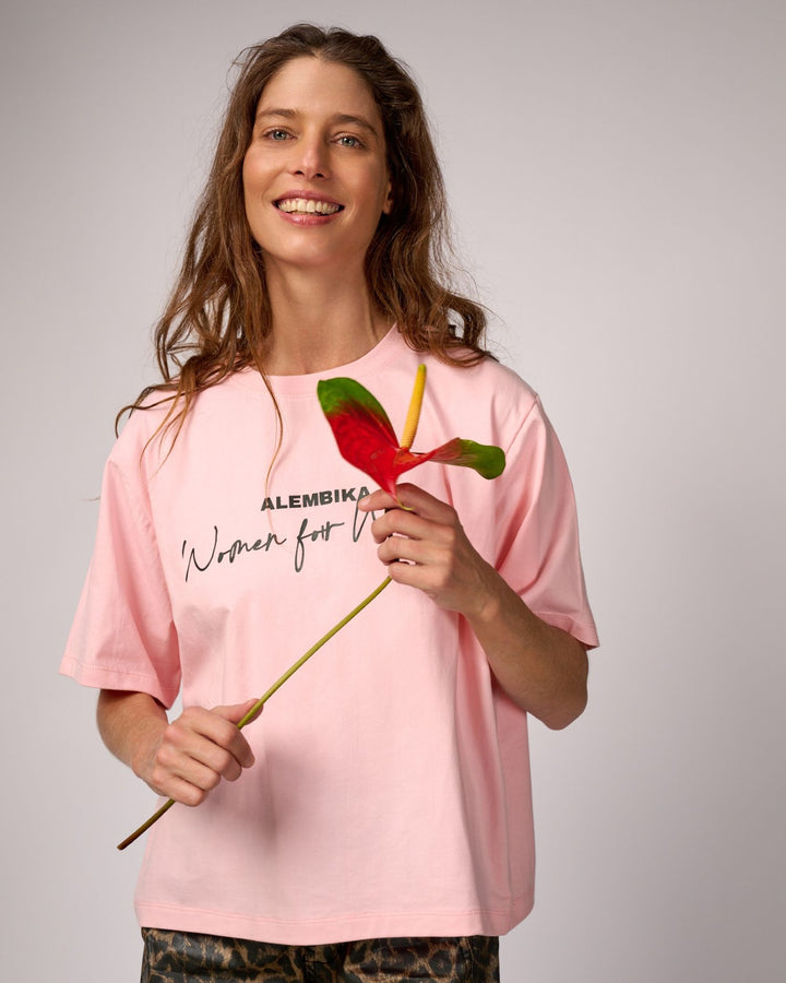 Women for Women Tee, Pink