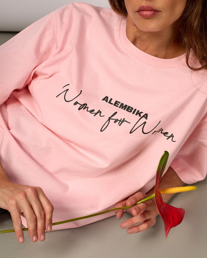 Women for Women Tee, Pink