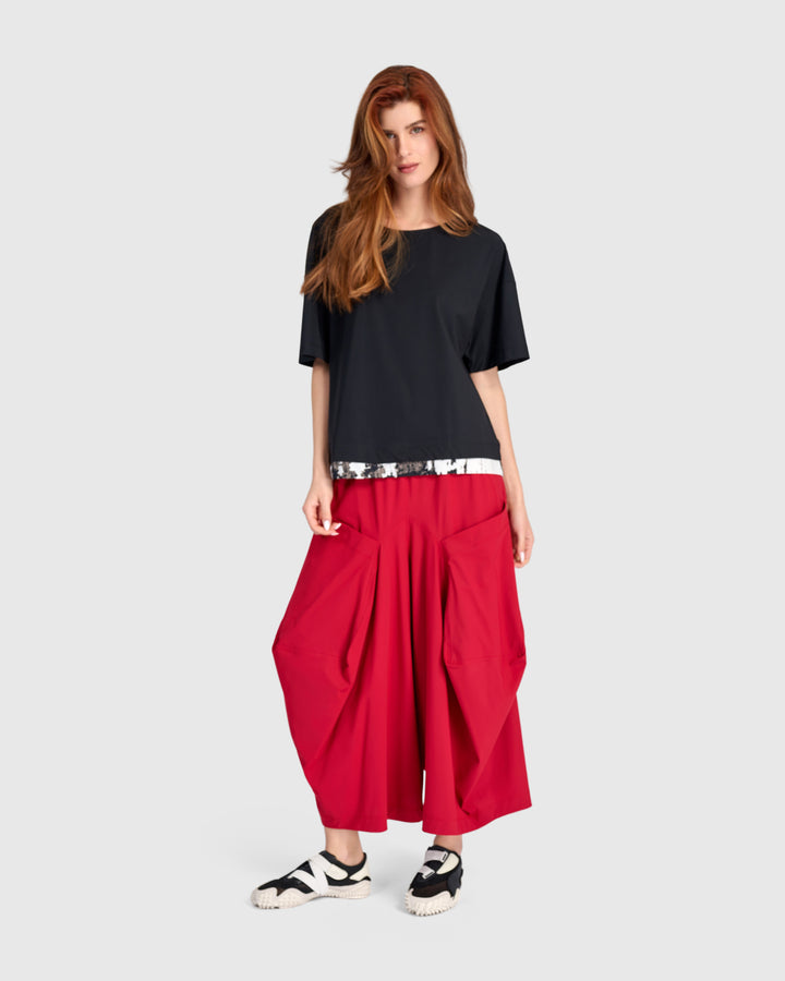 Tekbika Harem Pockets Pants, Red