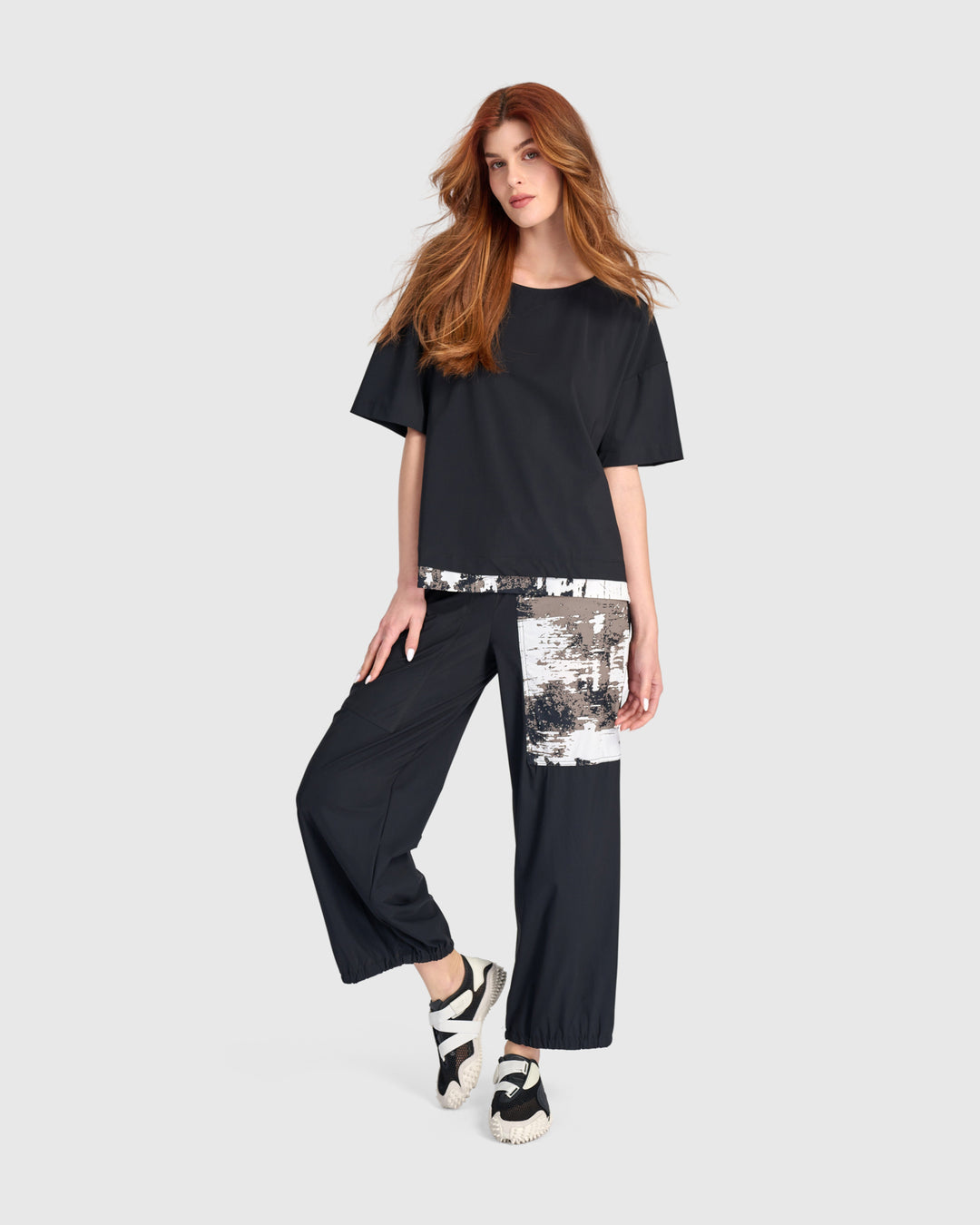 Tekbika Axis Lantern Pants, Black Graphic