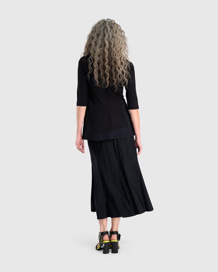 Tekbika V-neck Tunic Top, Black